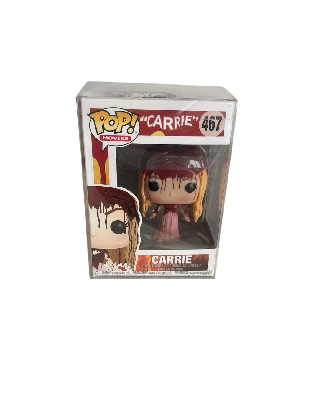 Funko Pop! Movies Carrie #467 Vinyl Figure - Pink and Red with case protector